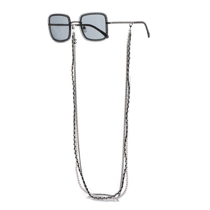 Chanel Chain Square Sunglasses 4244 Black 8 of 9