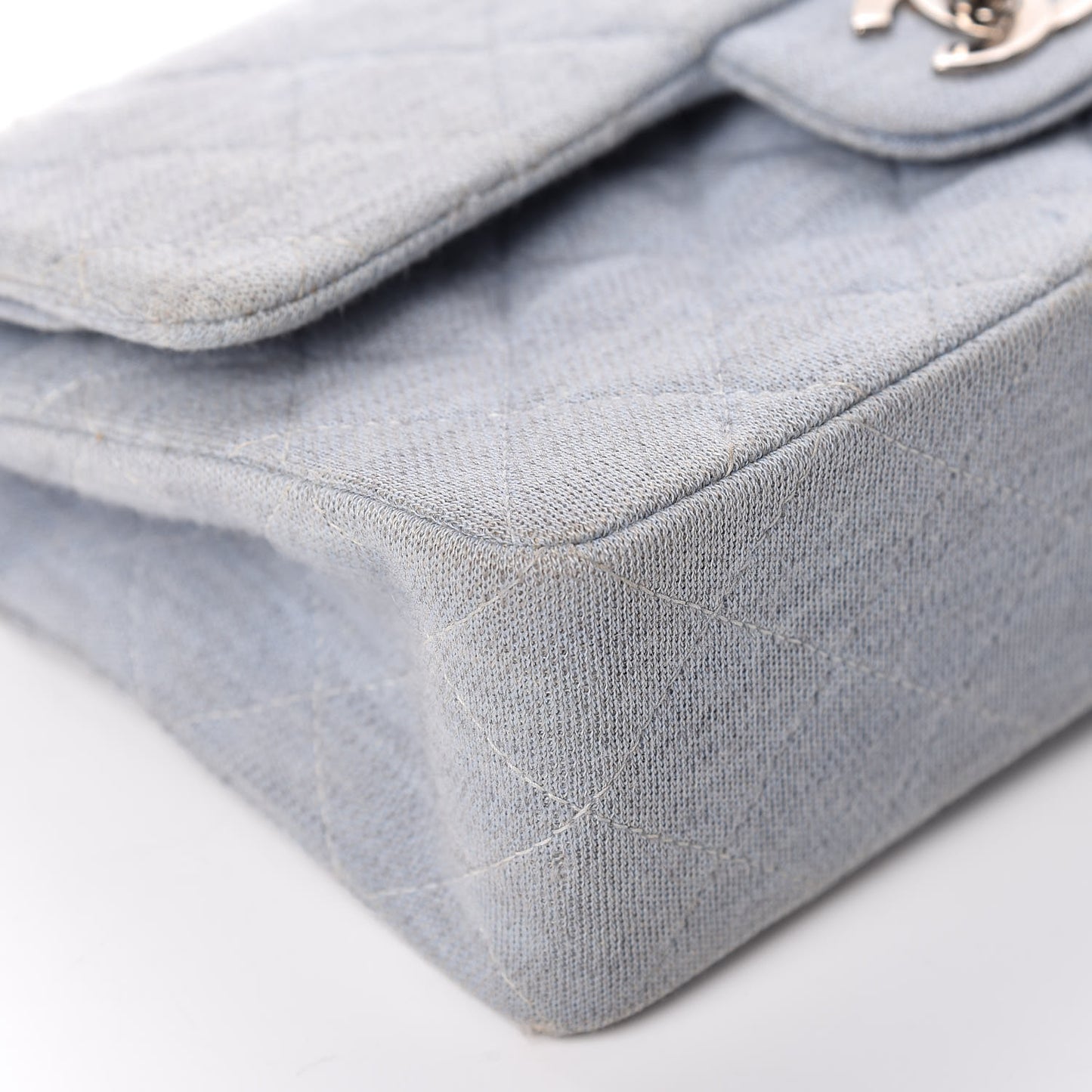 Jersey Quilted Small Double Flap Blue