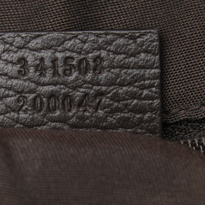 Gucci Crystal Monogram Medium GG Charm Dome Satchel Dark Brown 6 of 13