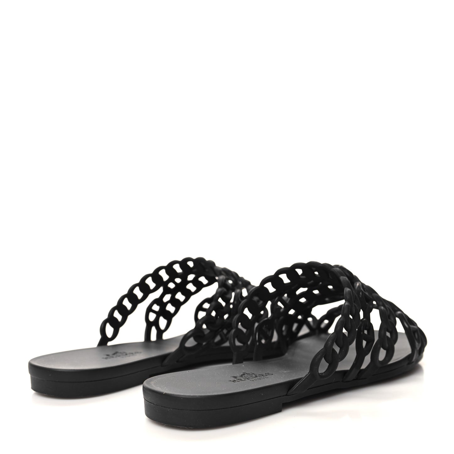 Rubber Chaine d'Ancre Rivage Sandals 36 Black