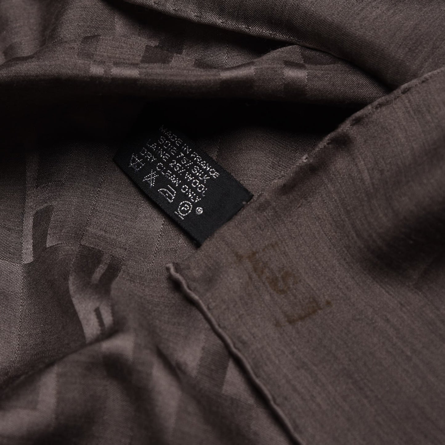 Silk Wool Faconnee Grand H Scarf
