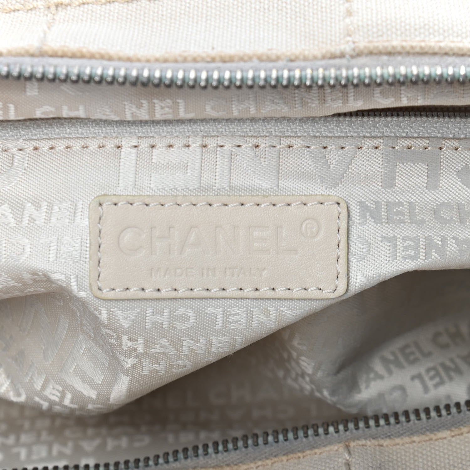 Chanel Canvas Square Stitched CC Tote Bag Beige 7 of 14