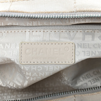 Chanel Canvas Square Stitched CC Tote Bag Beige 7 of 14