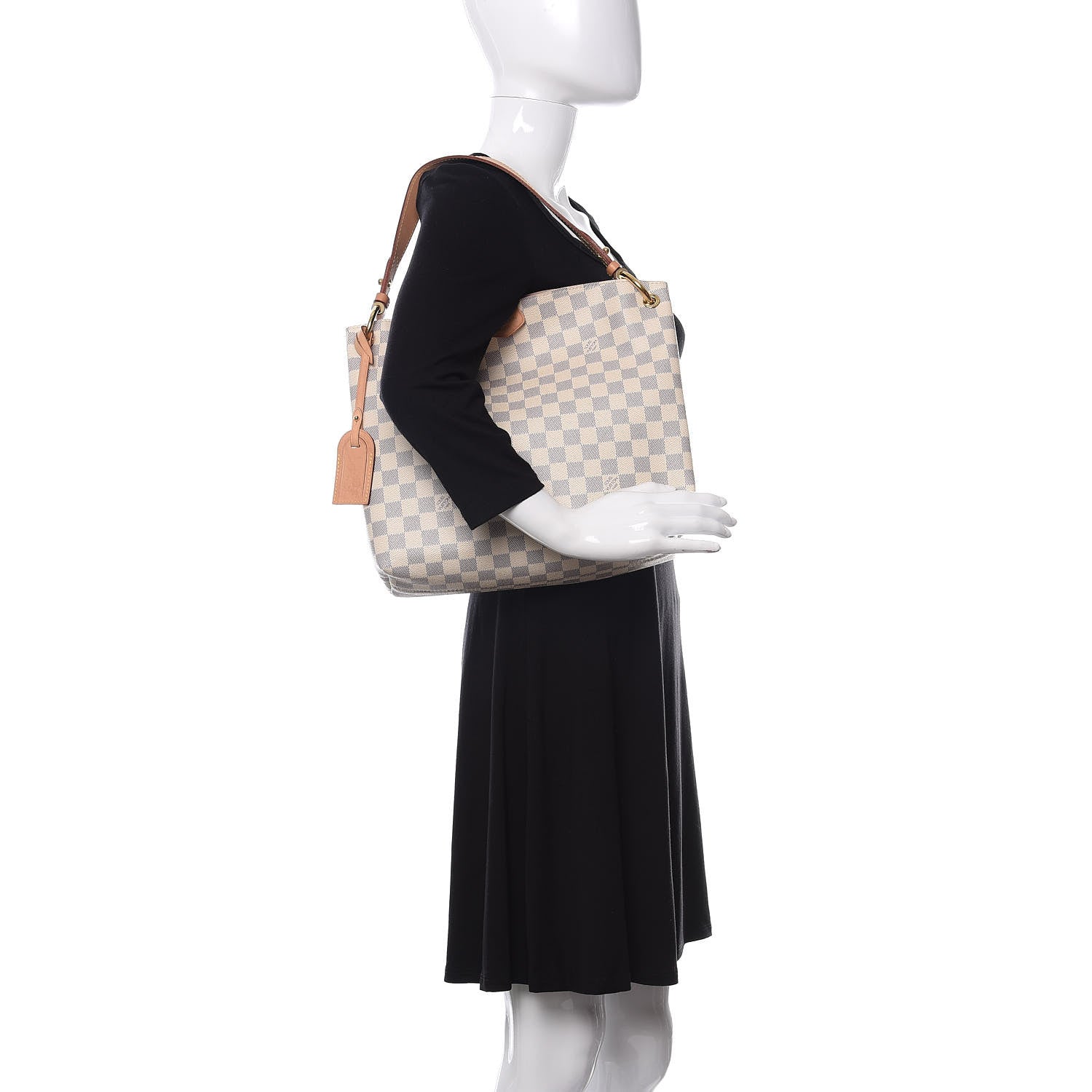 Louis Vuitton Damier Azur Graceful PM Rose Ballerine 2 of 12