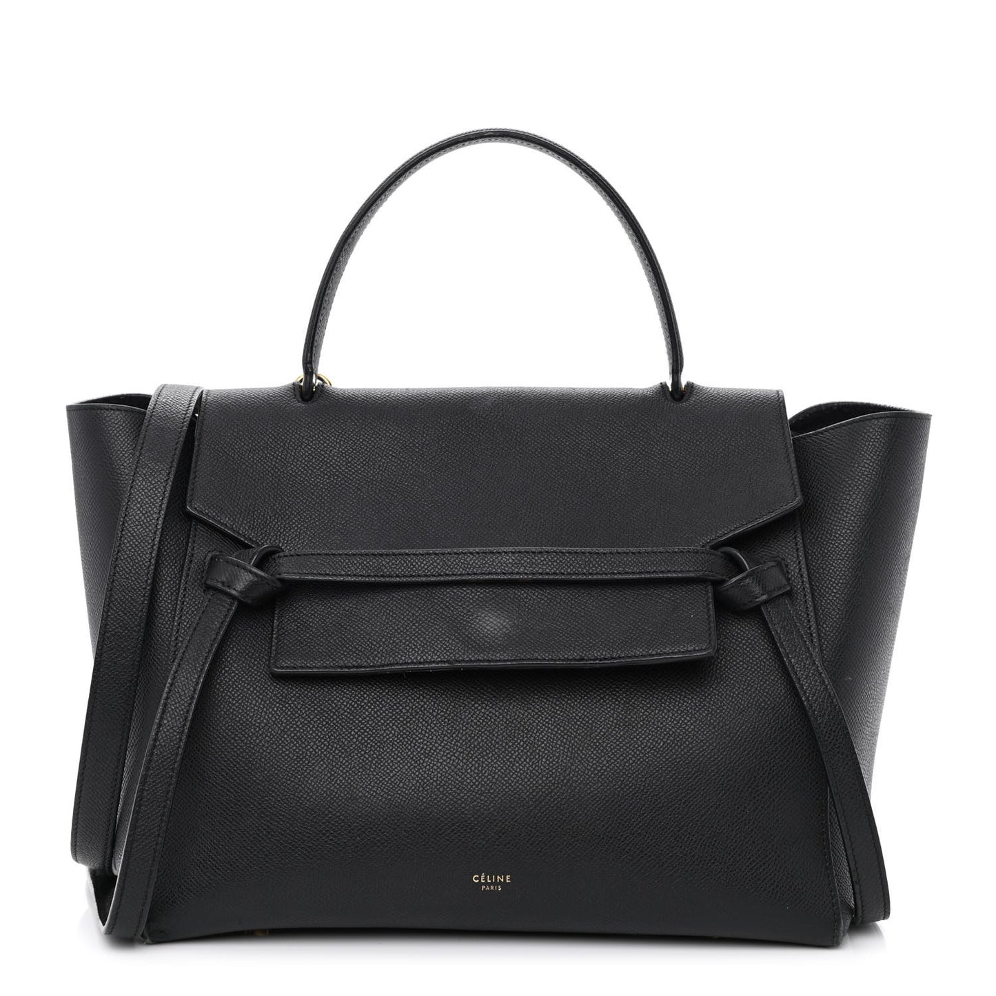 Grained Calfskin Mini Belt Bag Black