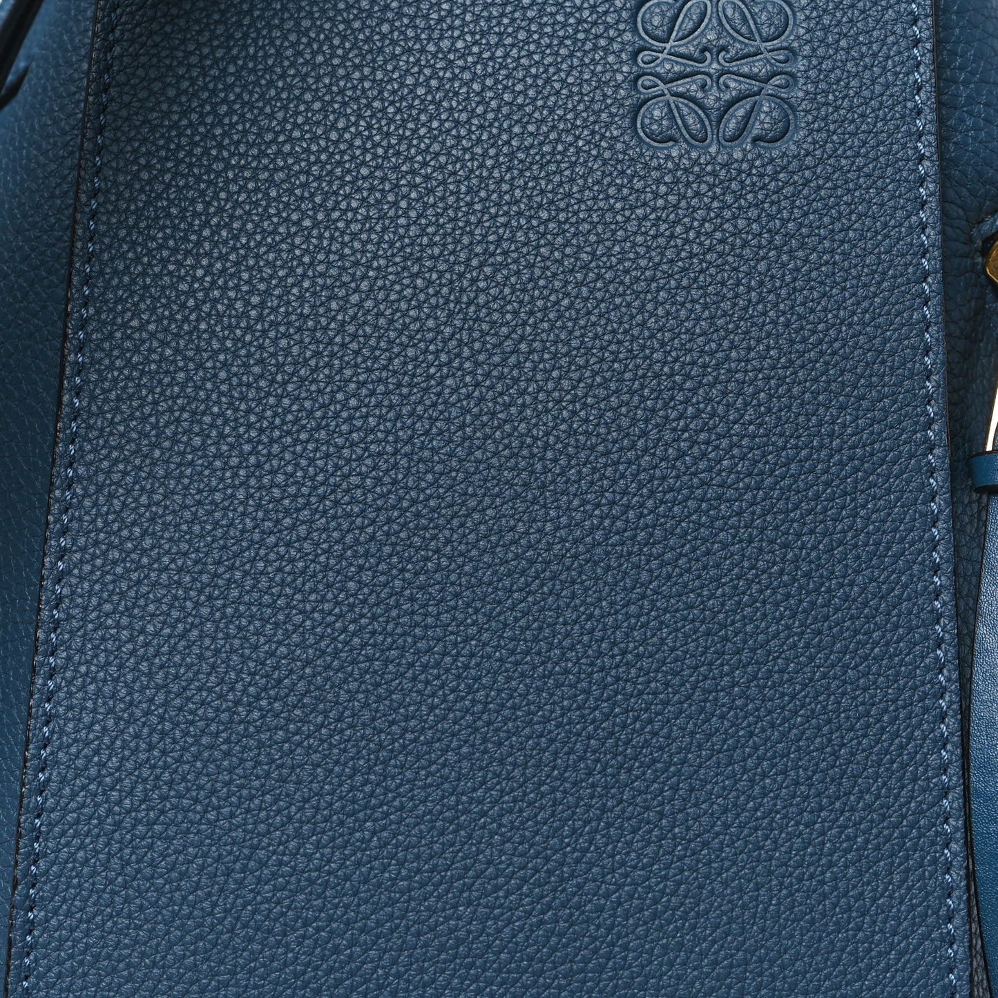Grained Calfskin Small Hammock Shoulder Bag Marine