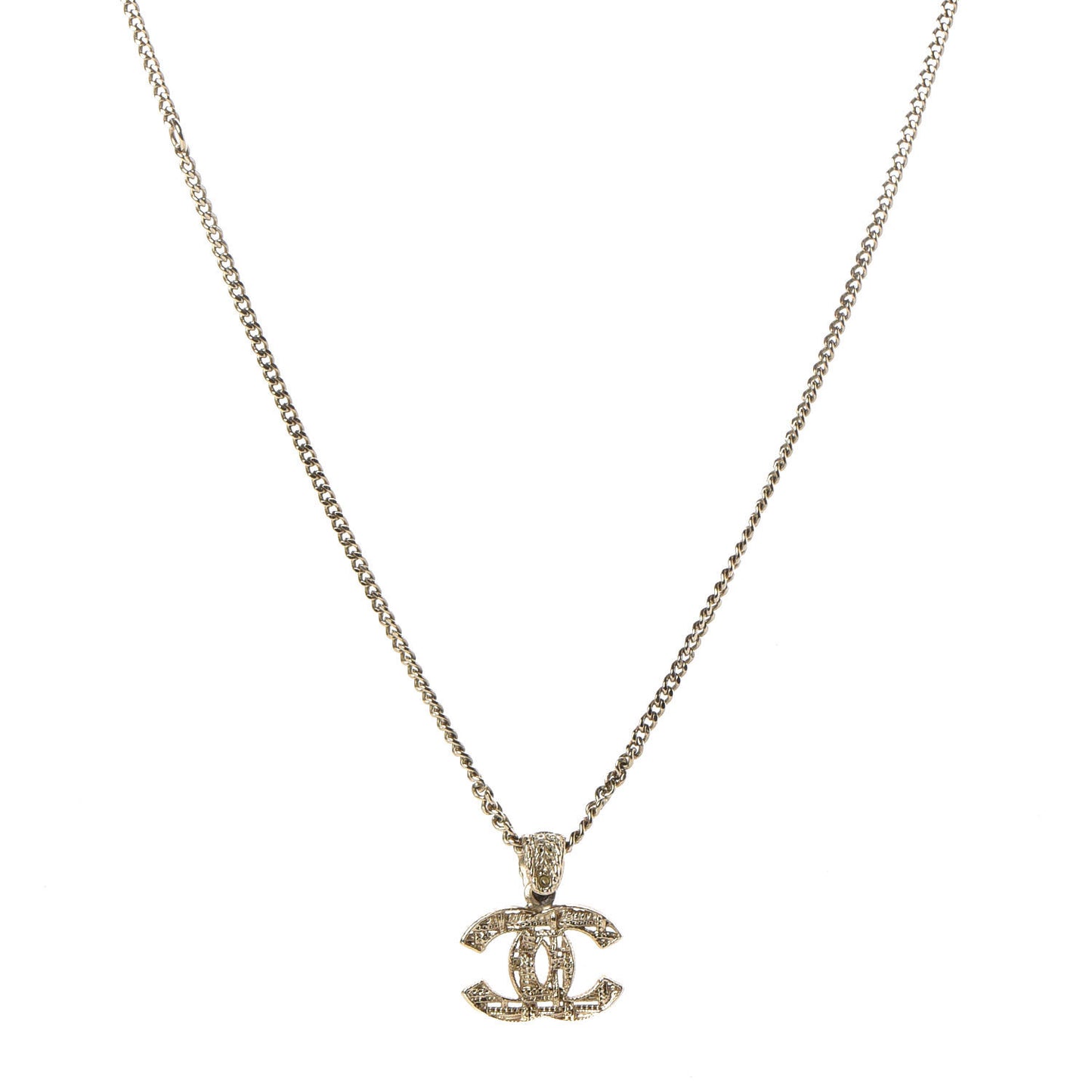 CC Chain Pendant Necklace Gold