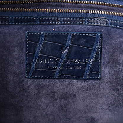 Nancy Gonzalez Crocodile Hobo Blue 6 of 12
