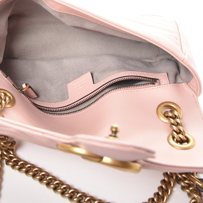Gucci Calfskin Matelasse Small GG Marmont Shoulder Bag Perfect Pink 5 of 7
