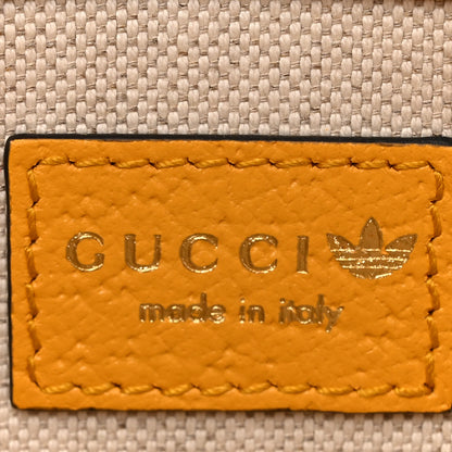Gucci X ADIDAS Textured Dollar Calfskin Web Trefoil Mini Horsebit 1955 Shoulder Bag Crop Black 6 of 12