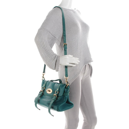Mulberry Micrograin Calfskin Lizard Medium Alexa Emerald 2 of 9