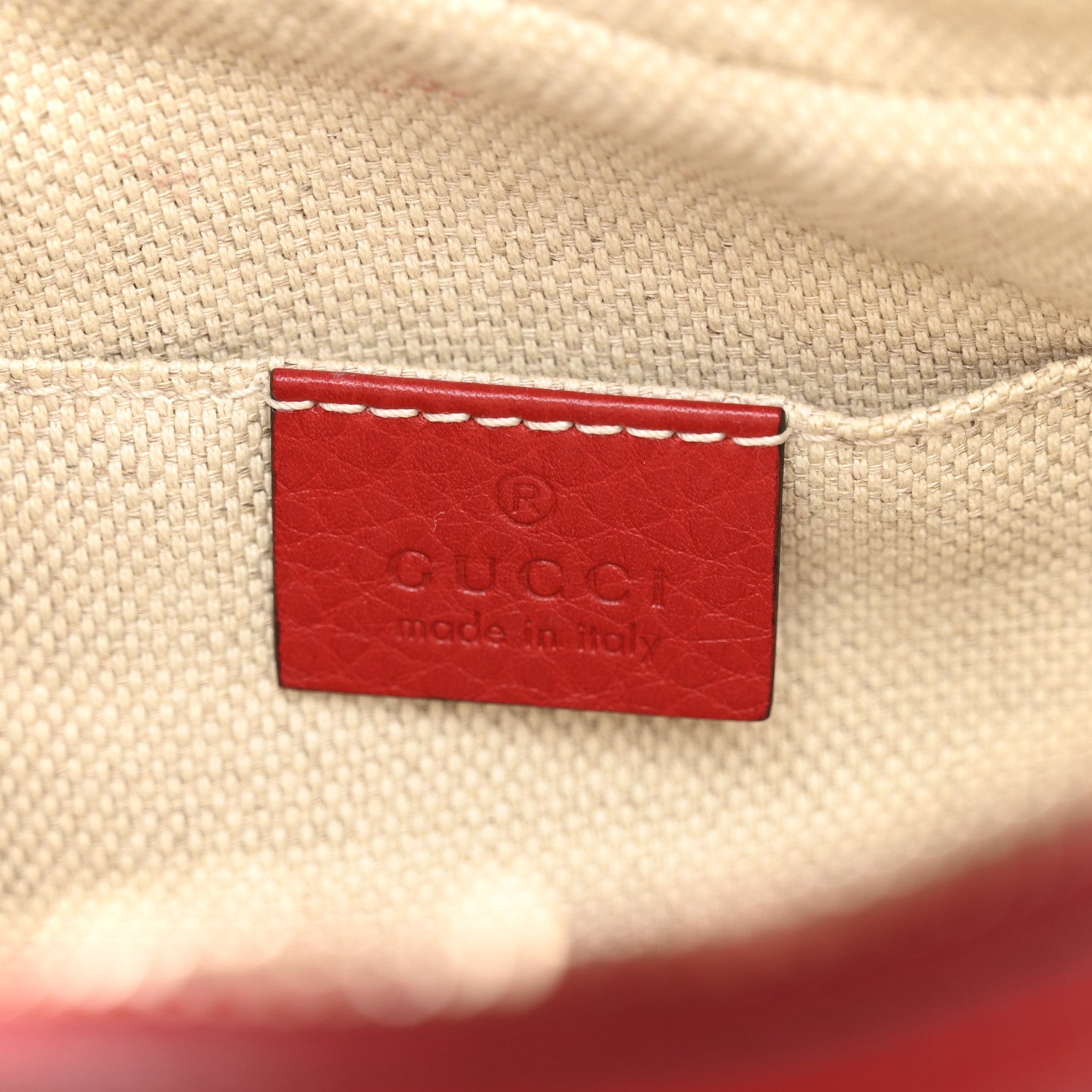 Gucci Pebbled Calfskin Small Soho Disco Bag Tabasco Red 6 of 10