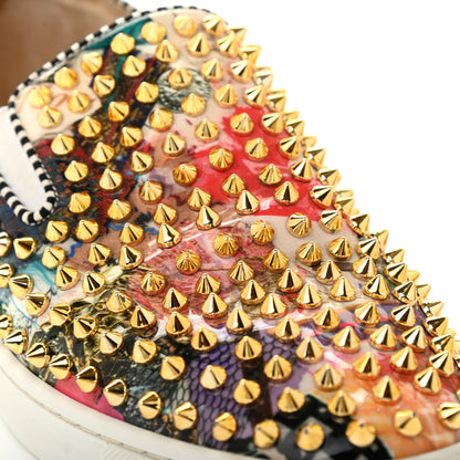 Christian Louboutin Patent Womens Spikes Pik Boat Flats 39.5 Multicolor 12 of 13