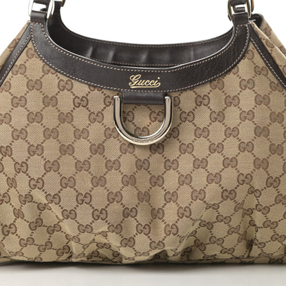 Gucci Monogram Large D Gold Hobo Dark Brown 8 of 16