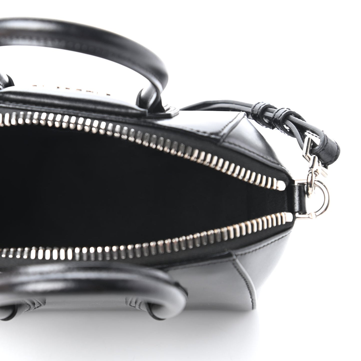 Shiny Lord Calfskin Mini Antigona Black