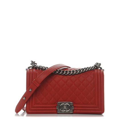 Chanel Caviar Quilted Medium Boy Flap Red 1 of 8