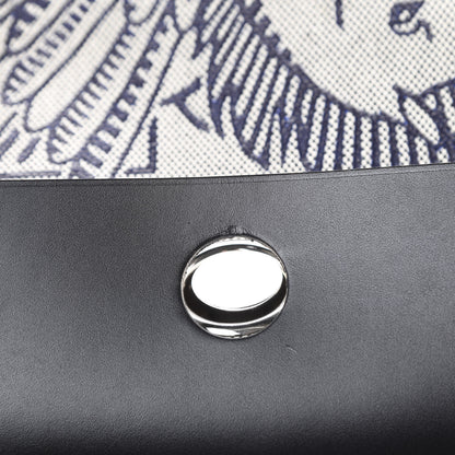 Hermes Vache Hunter Toile H Pegase Pop Herbag Zip Retourne 31 PM Bleu Indigo Ecru Black 11 of 12