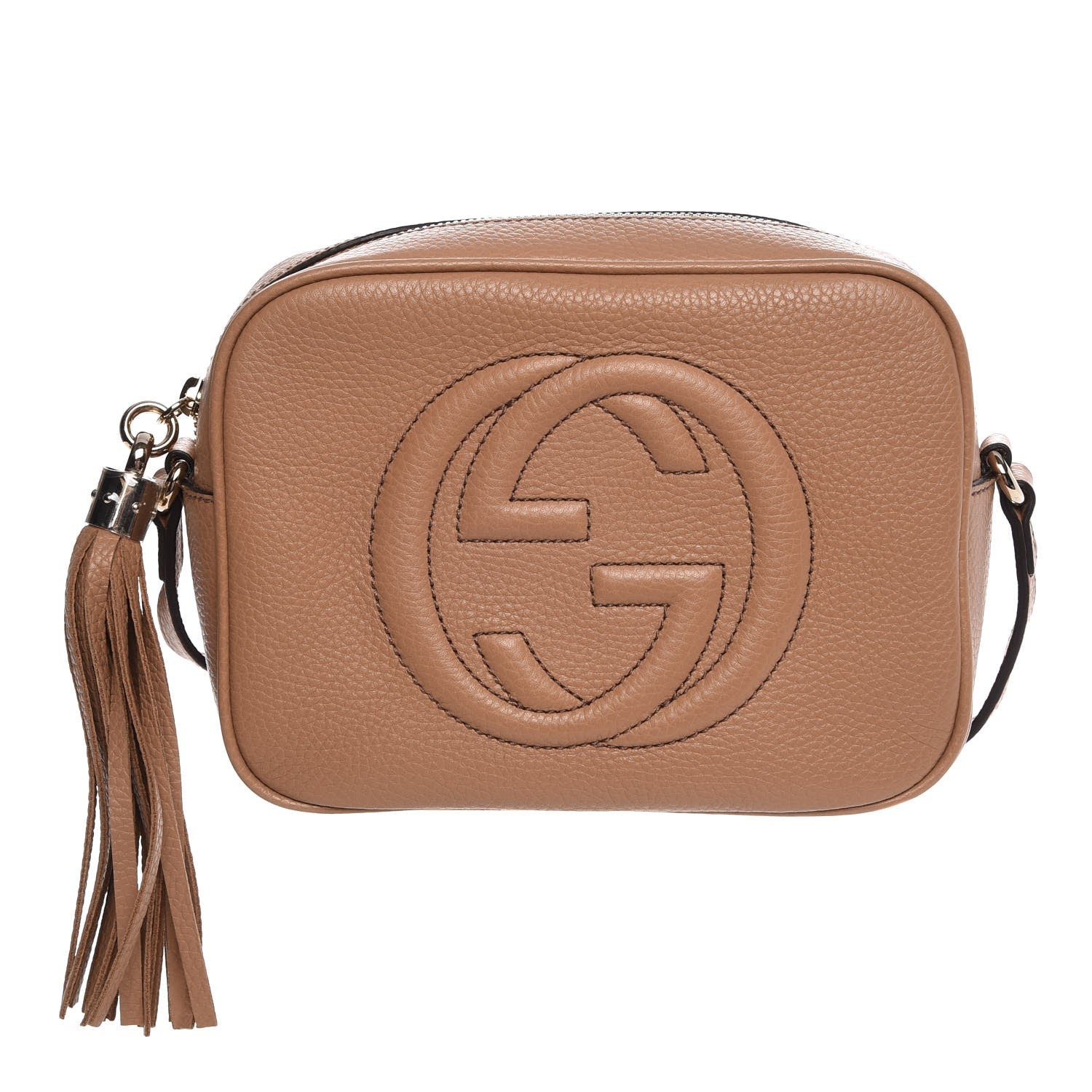 Gucci Pebbled Calfskin Small Soho Disco Bag Rose Beige 1 of 7