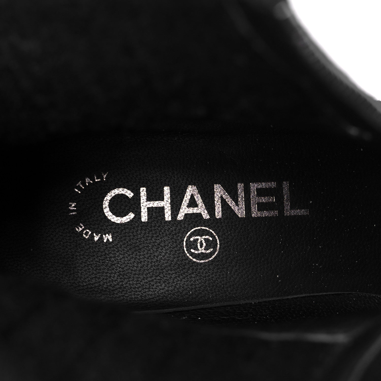 Chanel Suede Calfskin Knit Button Ankle Boots 36.5 Black 8 of 9