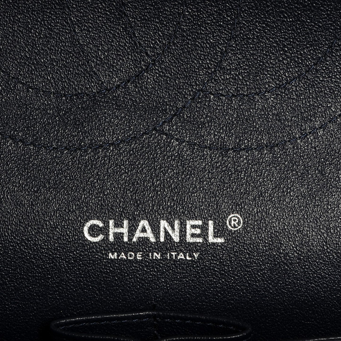 Caviar Quilted Jumbo Double Flap Navy Blue