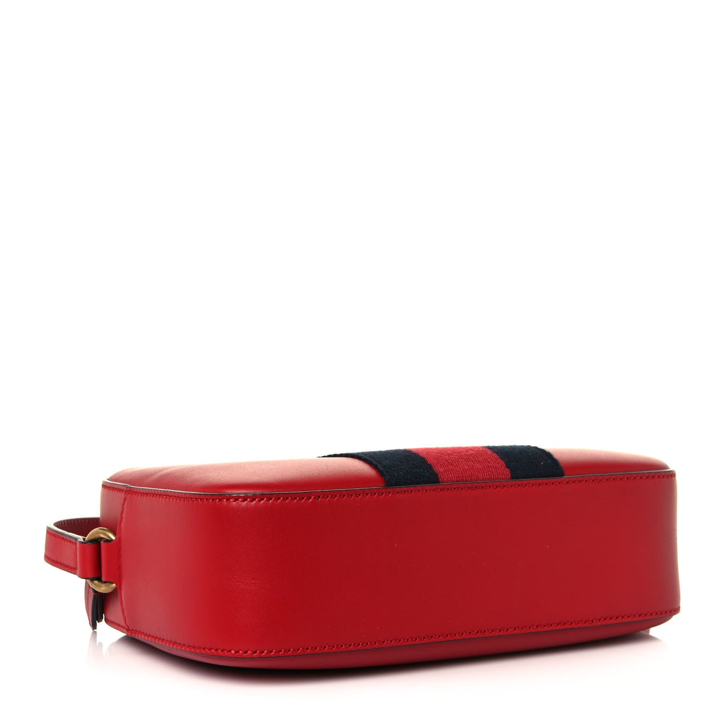 Calfskin Web Small Webby Bee Shoulder Bag Red