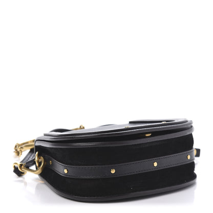 Chloe Calfskin Suede Small Nile Bracelet Bag Black 4 of 9
