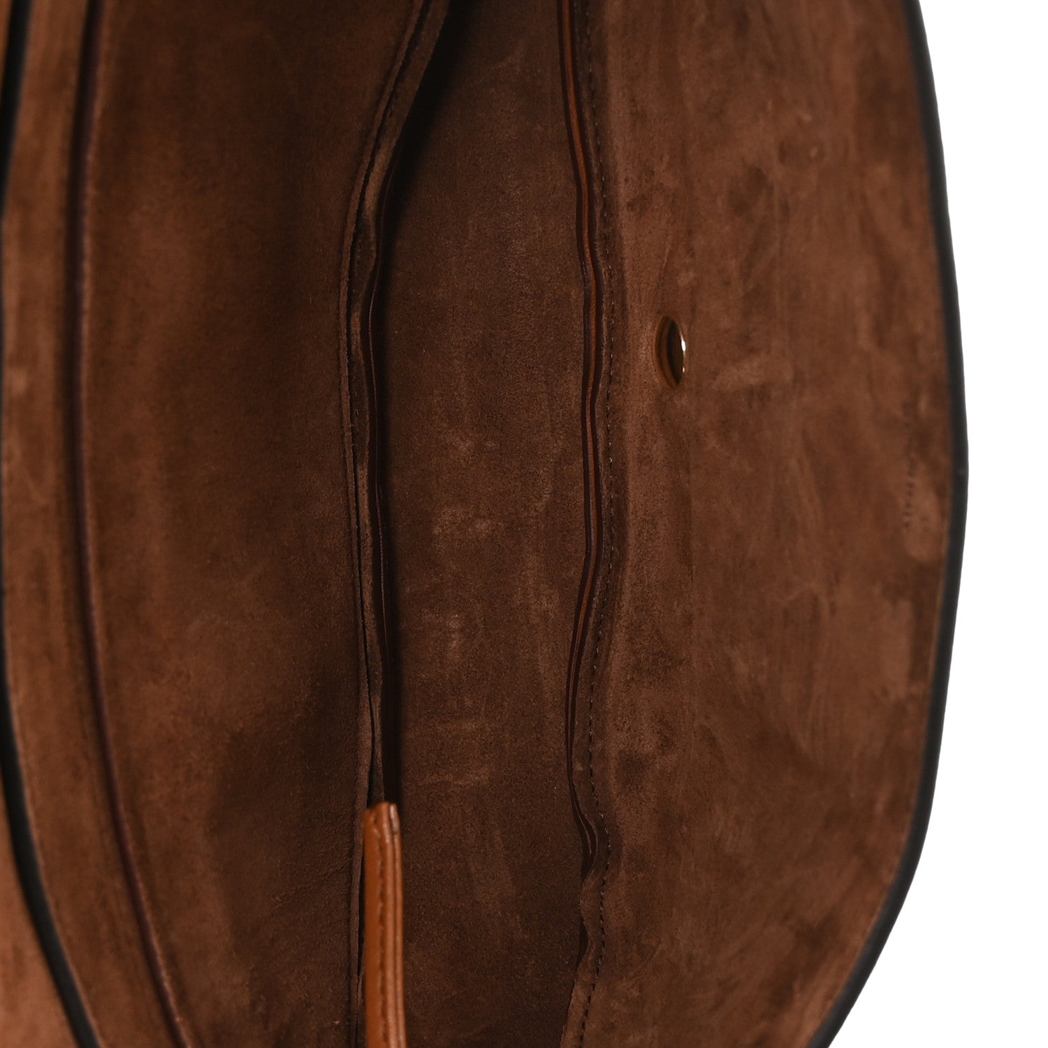 Celine Shiny Lambskin Soft Triomphe Little Half Moon Bag Soft Tan 5 of 11