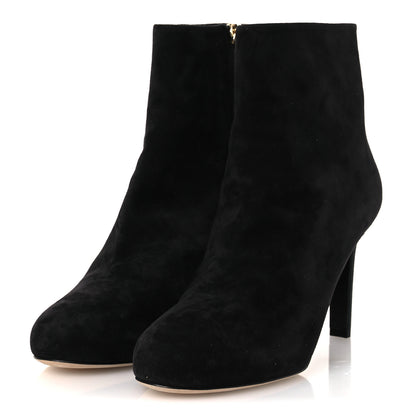 Chanel Suede Grosgrain CC Short Boots 36.5 Black 4 of 11