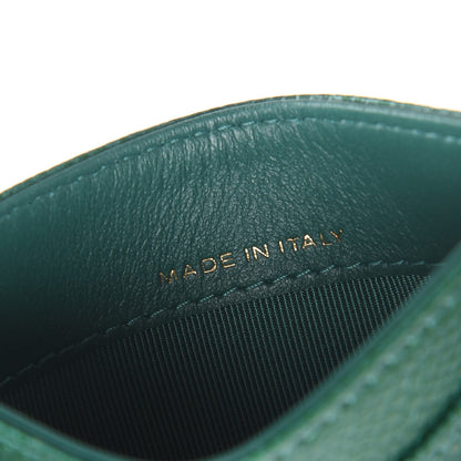 Chanel Metallic Caviar Quilted Card Holder Green 7 of 9