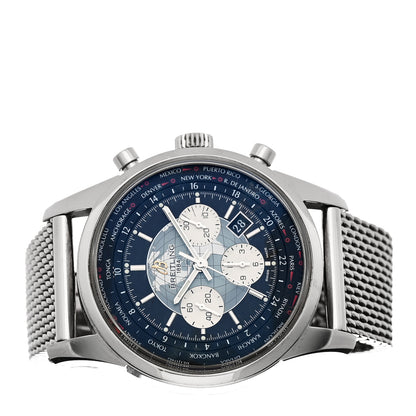 Breitling Stainless Steel 46mm Transocean Unitime Chronograph Automatic Watch Black AB0510 2 of 4