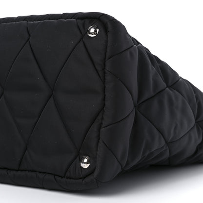 Prada Re-Nylon Nappa Triangle Quilted Padded Large Double Handled Zip Tote Black 9 of 9