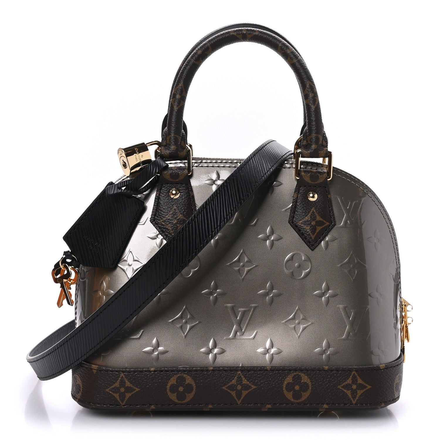 Louis Vuitton Vernis Monogram Alma BB Taupe Metallise 1 of 8