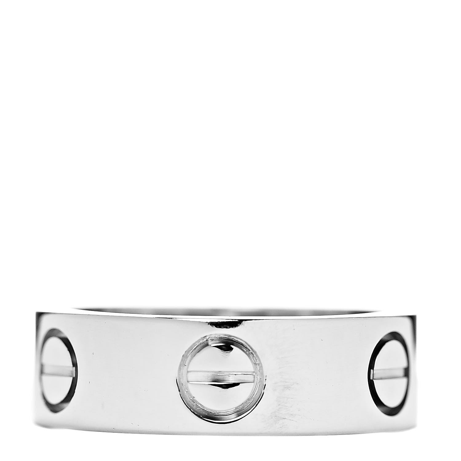 Cartier 18K White Gold 5.5mm LOVE Ring 48 4.5 3 of 4