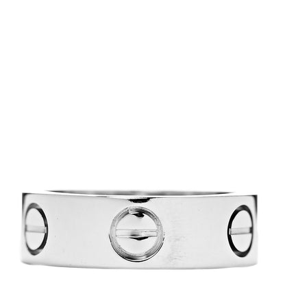 Cartier 18K White Gold 5.5mm LOVE Ring 48 4.5 3 of 4