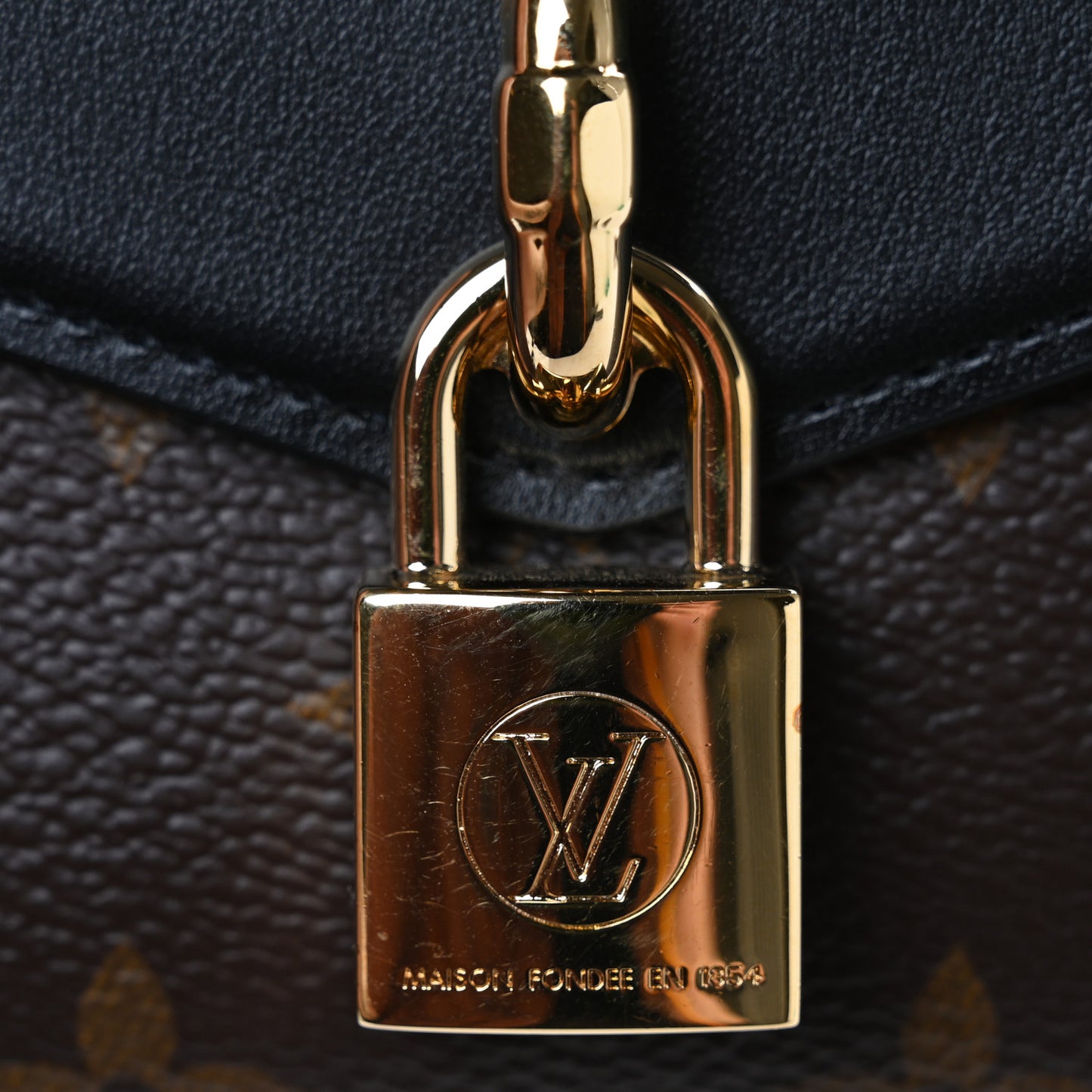 Monogram Padlock On Strap Black
