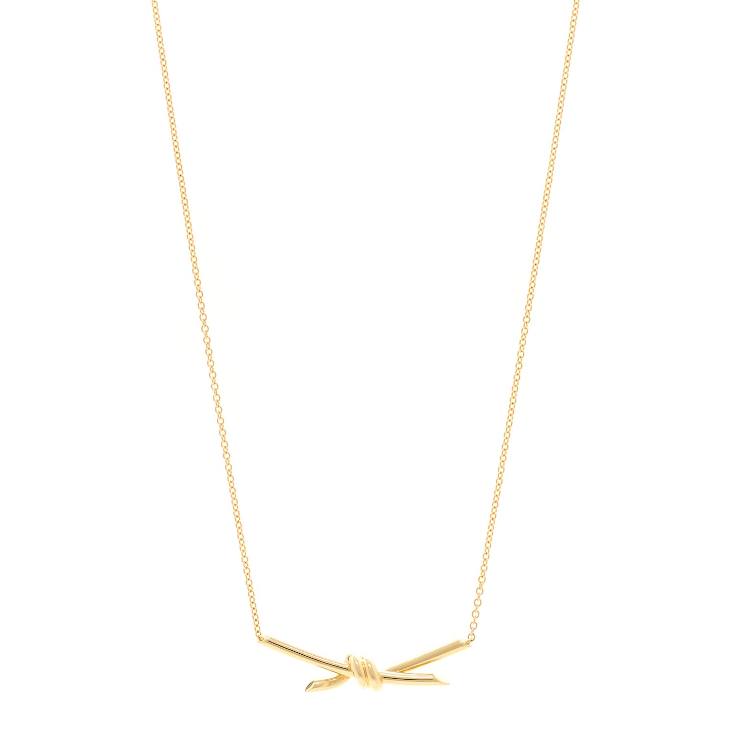 18K Yellow Gold Knot Necklace