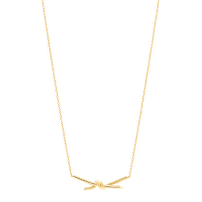 Tiffany 18K Yellow Gold Knot Necklace 1 of 6