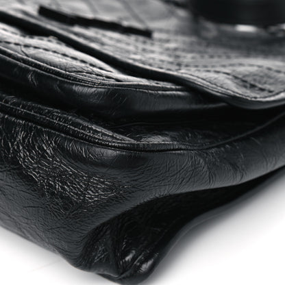 Saint Laurent Crinkled Calfskin Matelasse Monogram Medium Niki Chain Satchel Black 6 of 8