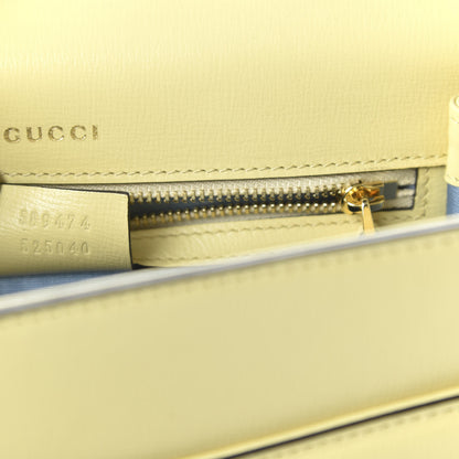Gucci Textured Calfskin Small Torchon GG Ring Shoulder Bag Butter 9 of 11
