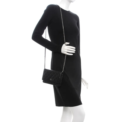 Chanel Caviar Quilted Wallet On Chain WOC Black 2 of 8