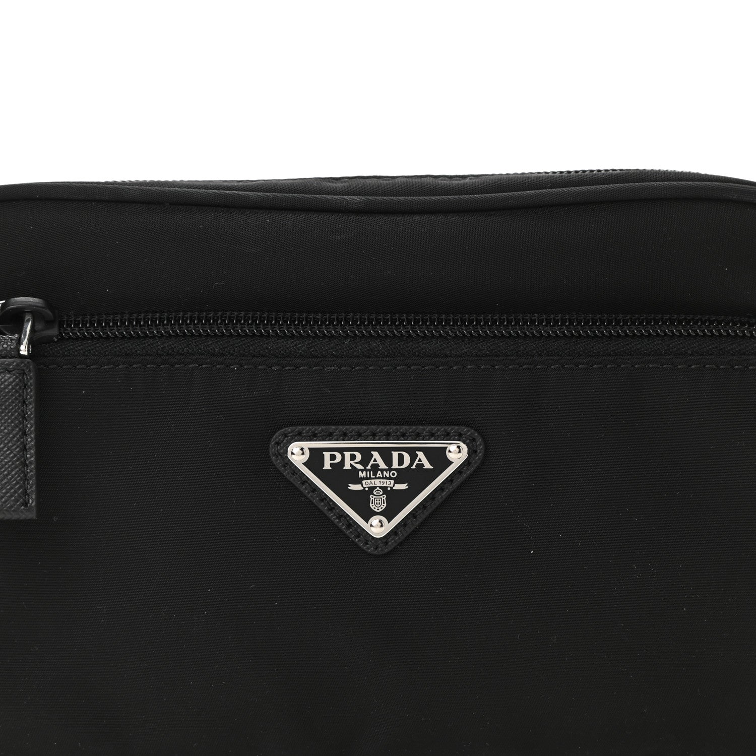 Prada Tessuto Nylon Saffiano Belt Bag Black 7 of 9