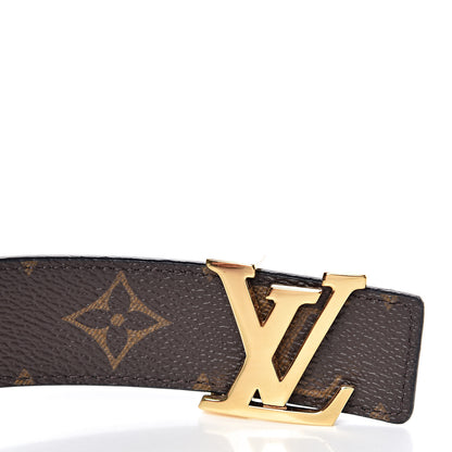 Louis Vuitton Calfskin Monogram 30mm LV Initiales Reversible Belt 90 36 Black 7 of 8