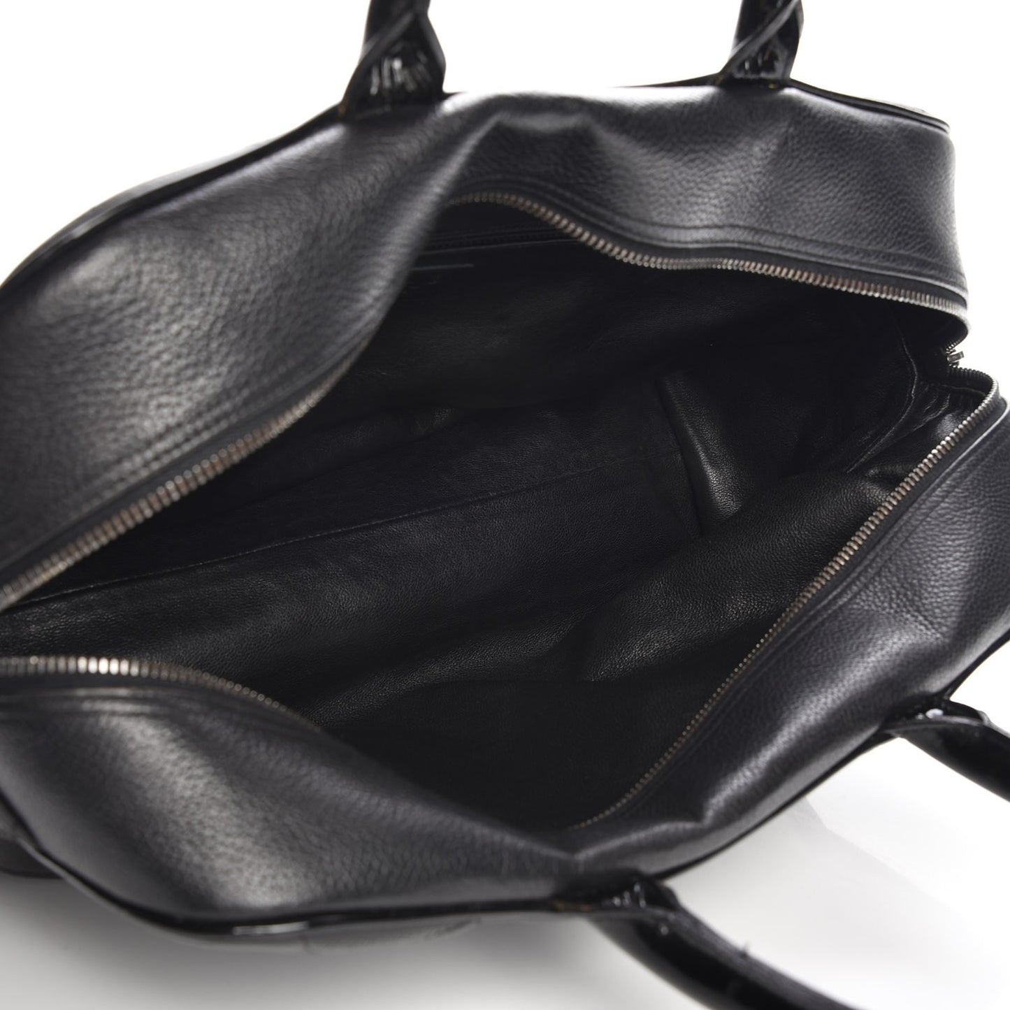 Caviar Patent Large Bowler Black