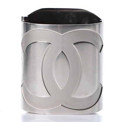 Chanel Metal Wide CC Mirror Cuff Silver 1 of 4