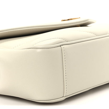 Saint Laurent Lambskin Chevron Quilted Small Loulou White 12 of 13
