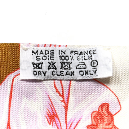 Hermes Silk Cavalleria D'Etriers Twilly Ocre Rose Vif Vert 4 of 6