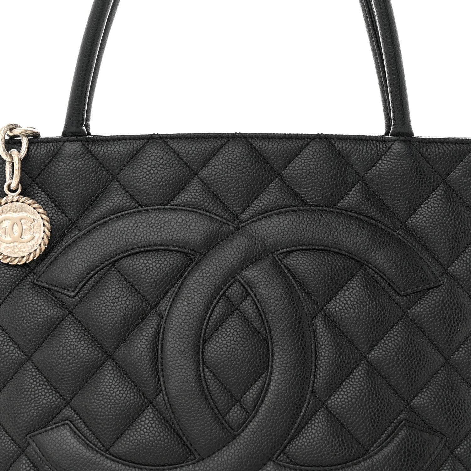 Chanel Caviar Quilted Medallion Tote Black 8 of 13