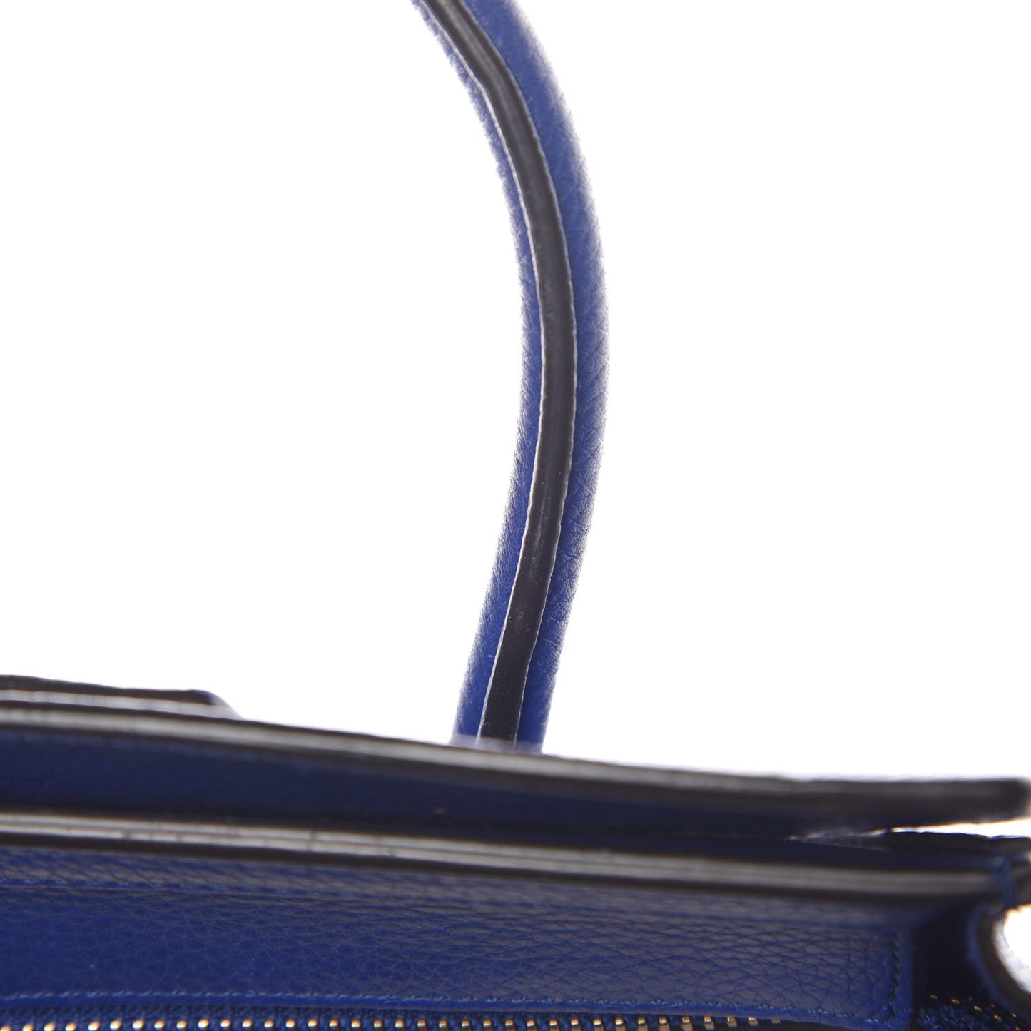 Drummed Calfskin Nano Luggage Indigo