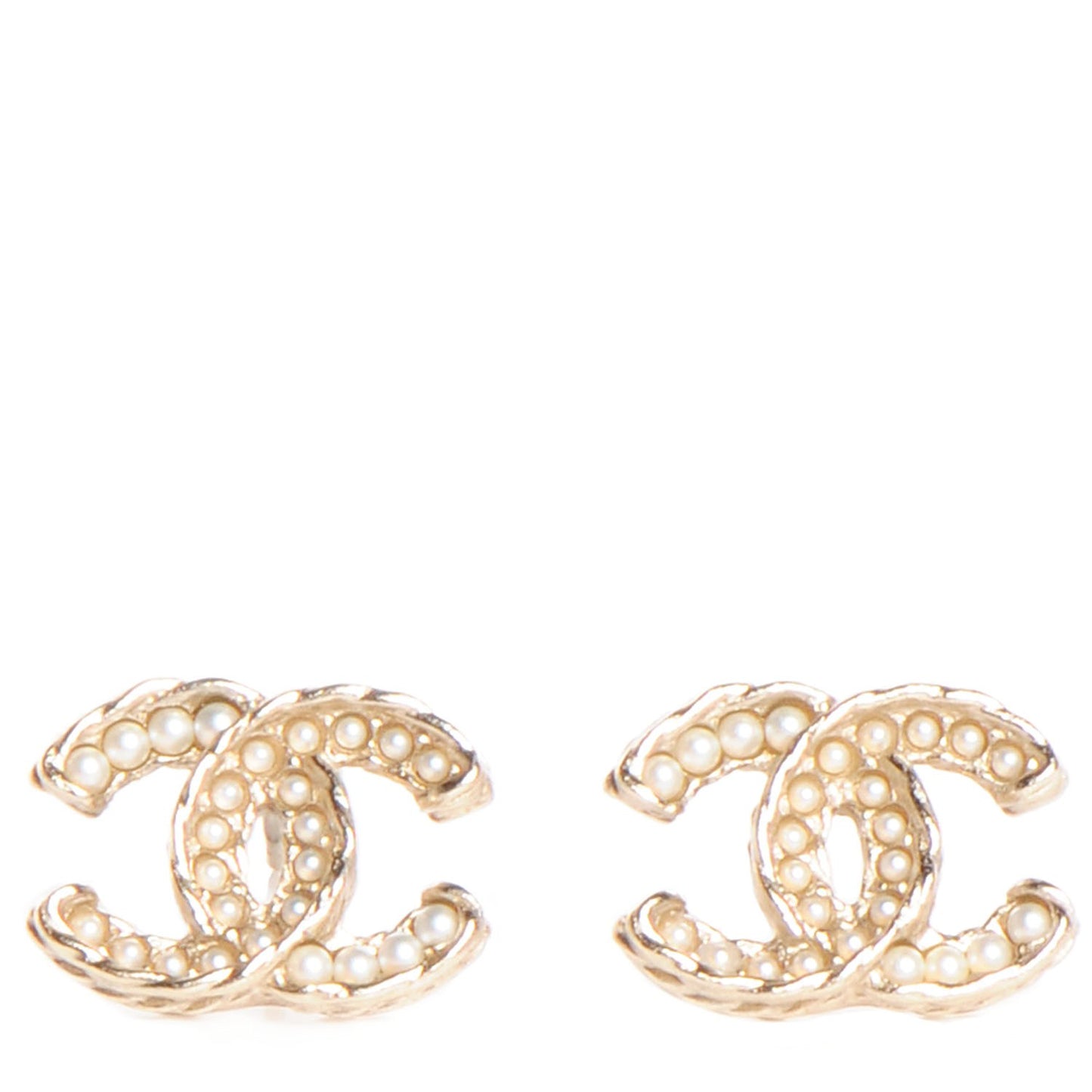 Pearl CC Earrings Light Gold