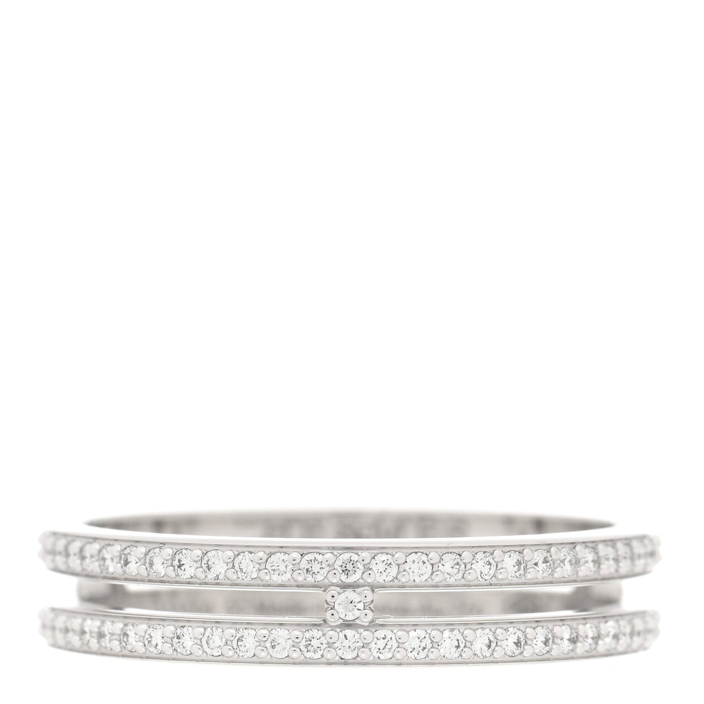 18K White Gold Diamond Ariane Wedding Band Ring 51 5.75
